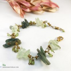 Green Kyanite and Prehnite bracelet