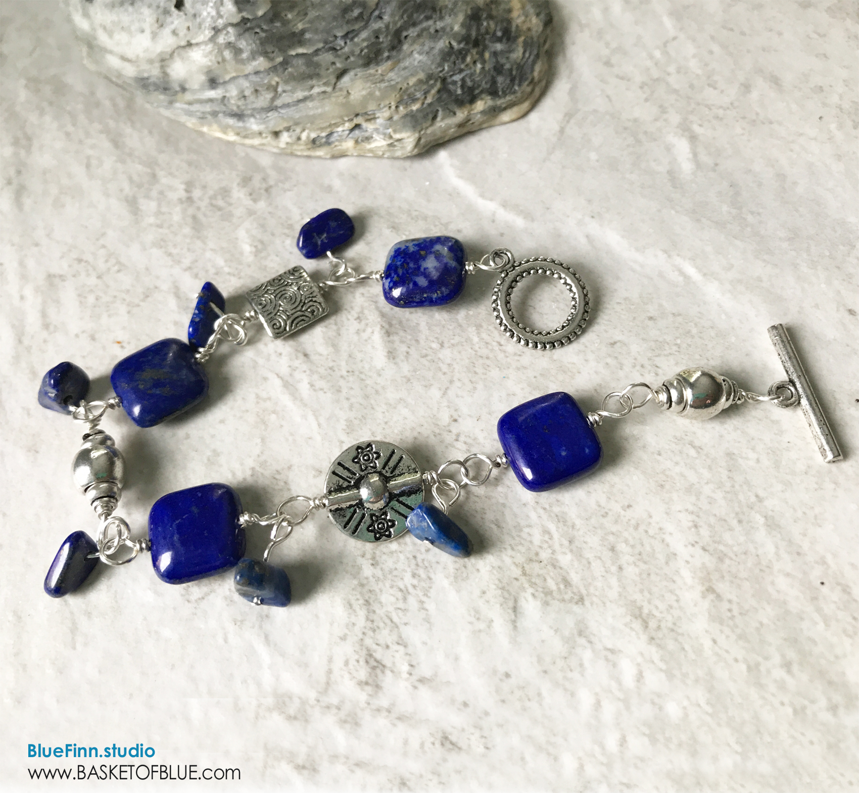 Lapis Bracelet Basket of Blue