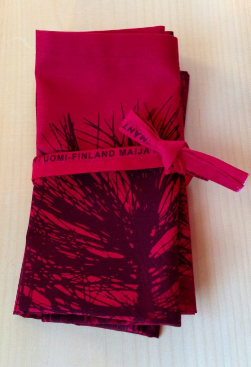 MARIMEKKO red fabric napkins