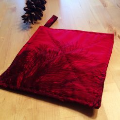 marimekko pot holder manty red pine fabric