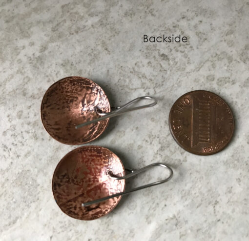 Copper coin Edelweiss Earrings