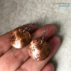 Copper coin Edelweiss Earrings