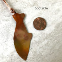 Copper fish Necklace Flame Painted