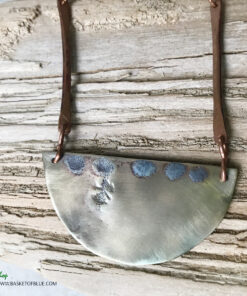 Rustic brass moon necklace