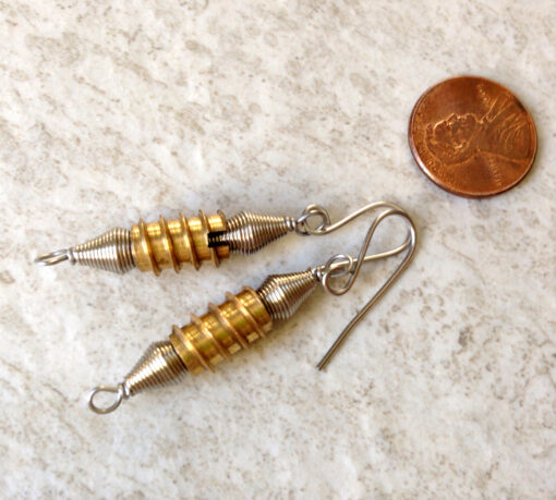 Brass Hardware Industrial Earrings
