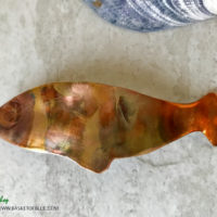 Copper Fish Barrette -Flame painted