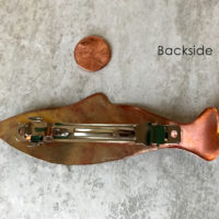 Copper Fish Barrette -Flame painted