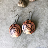 Owl coin earrings
