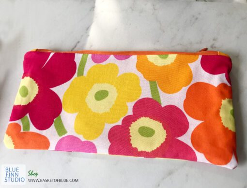 Marimekko Poppy fabric zipper pouch