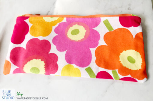 Marimekko Poppy fabric zipper pouch