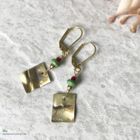brass dangle earrings