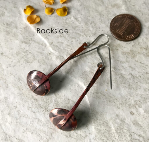Copper ladle "kuuppa" earrings