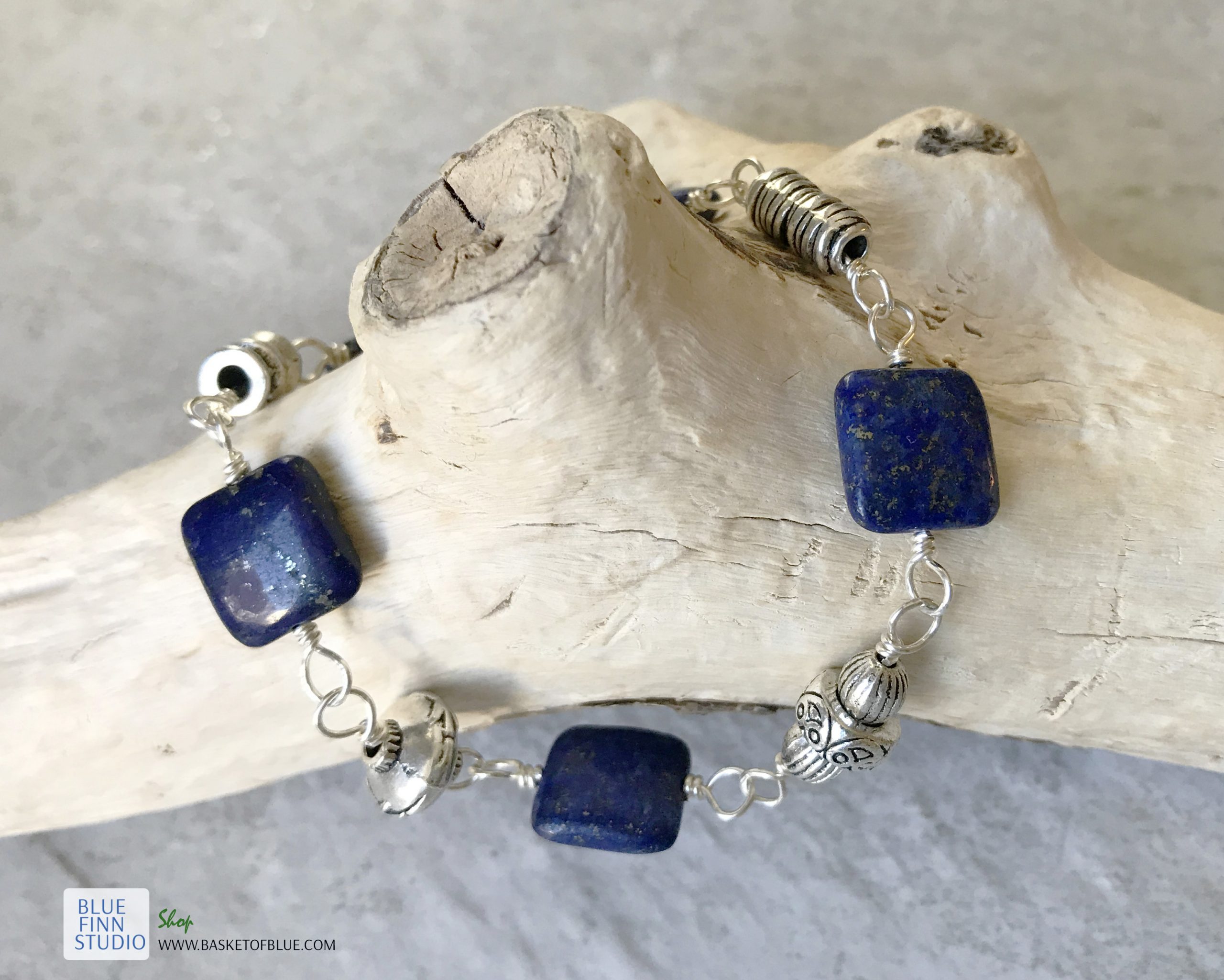 Lapis Bracelet Basket of Blue