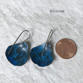 blue patina shell earrings