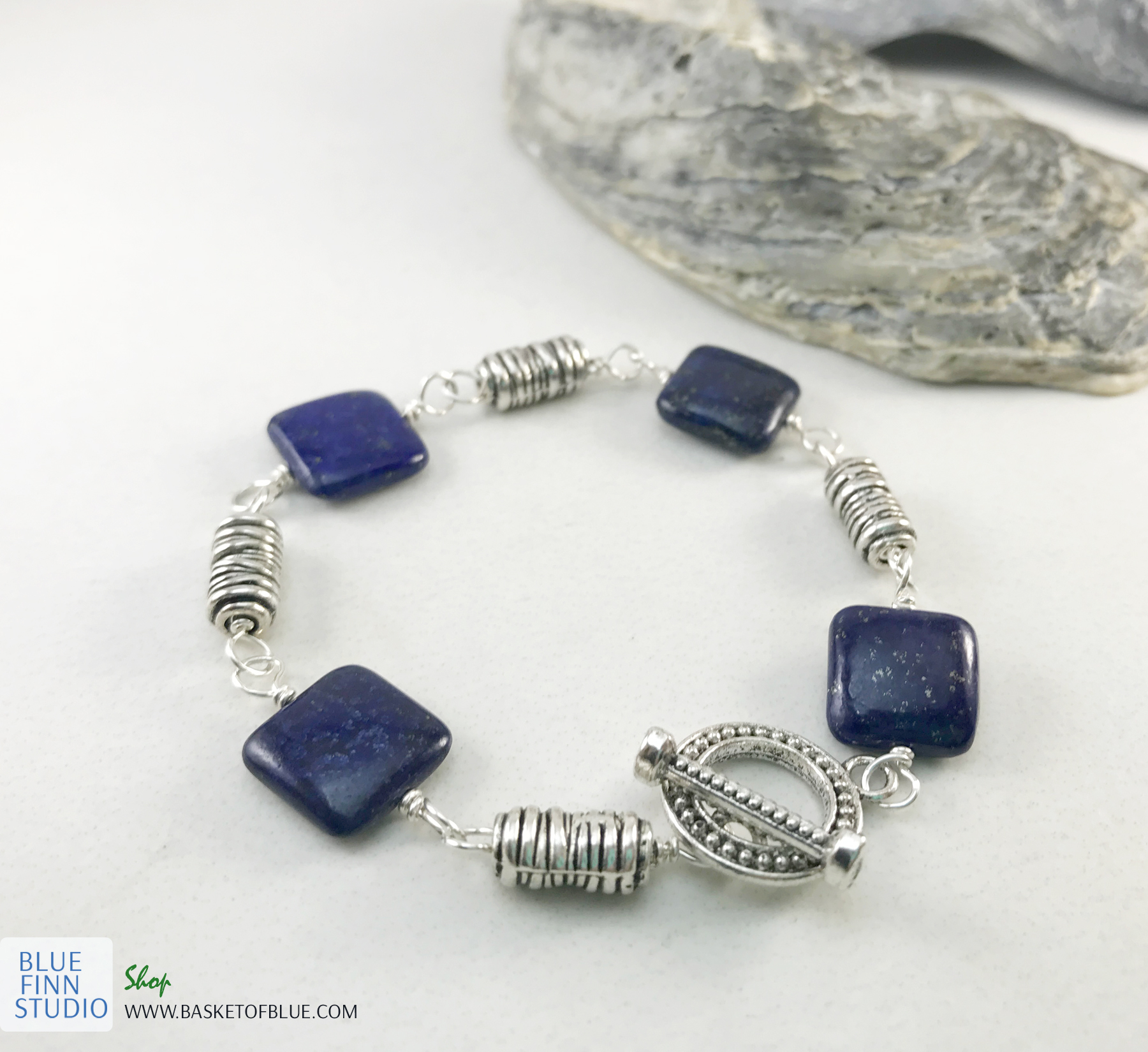Lapis Bracelet Basket of Blue
