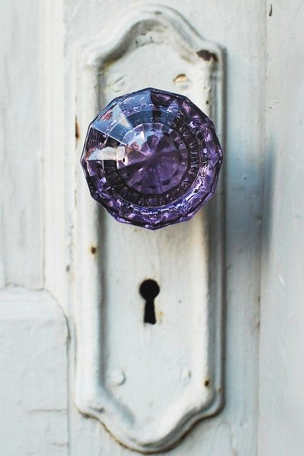 purple door knob