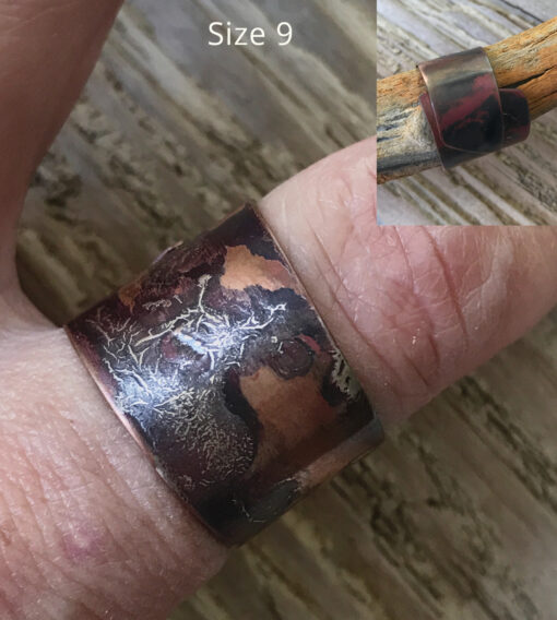 copper silver wrap ring