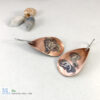 mixed metal rustic patina earrings