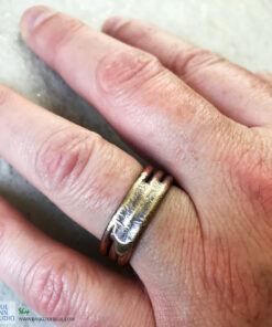 Men's Viking Style MIxed Metal Ring