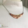 Mixed metal copper and brass necklace