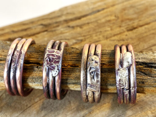 copper and silver fused ring mixed metal
