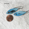 blue enamel fish earrings