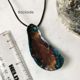 blue mussel shell necklace