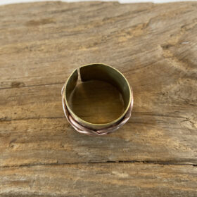 BRASS and copper wide wrap ring