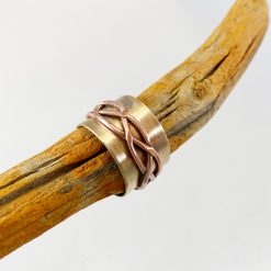 BRASS and copper wide wrap ring