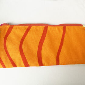 Marimekko fabric zipper pouch poppy silkkikuikka cotton