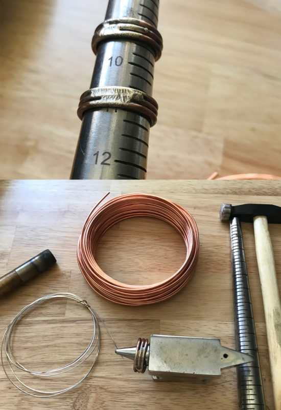 make a copper wire fused silver ring