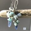 blue kyanite dangle cluster earrings