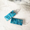 copper patina rectangle earrings