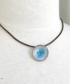 blue water pod necklace