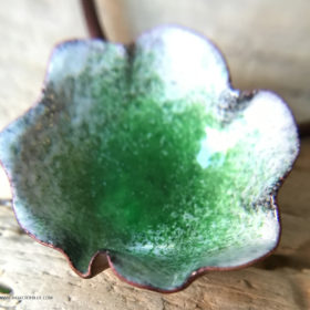 green enamel water pod pendant