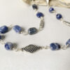 long blue sodalite bead necklace