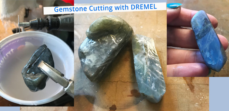 Cutting gemstones with Dremel using Diamond blade