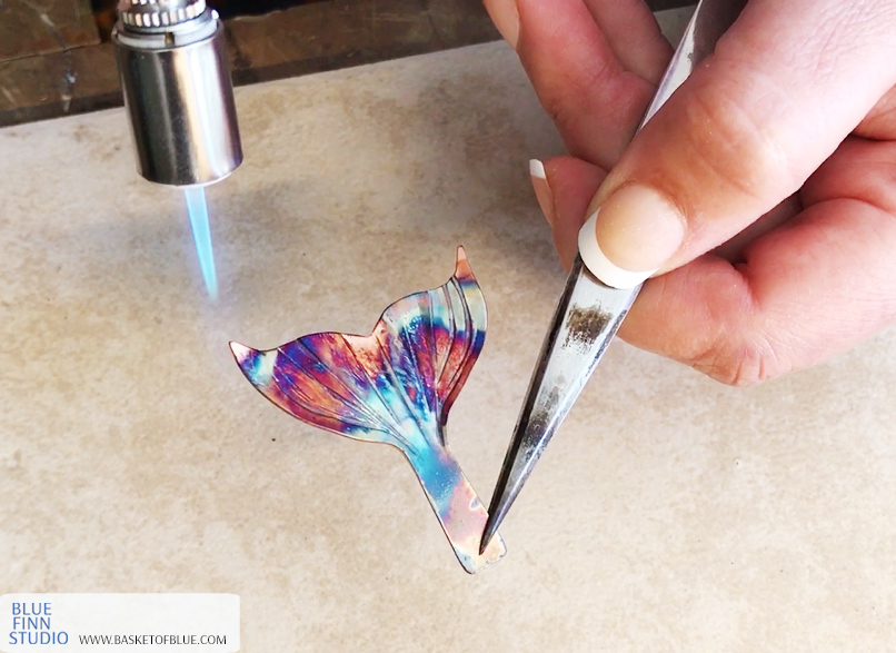 flame painting copper