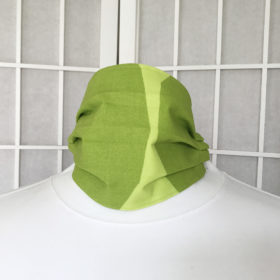 Marimekko fabric face mask Kivet lime green