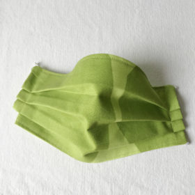 Marimekko fabric face mask Kivet lime green