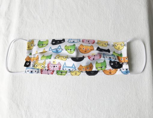 Cat fabric face mask - colorful funny cats
