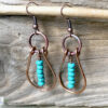 copper oval hoop earrings