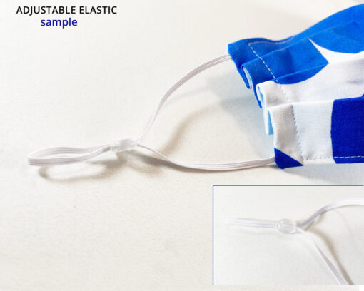 marimekko blue poppy face mask cotton washable with adjustable elastic