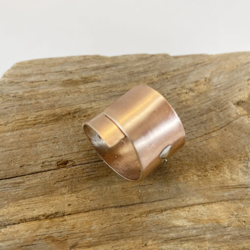 bronze sterling sllver fused wrap ring