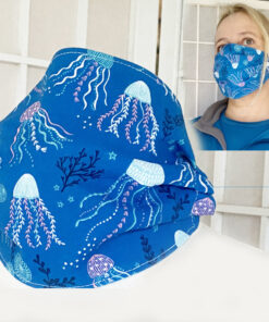 blue jellyfish face mask