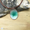 green pod enamel pendant