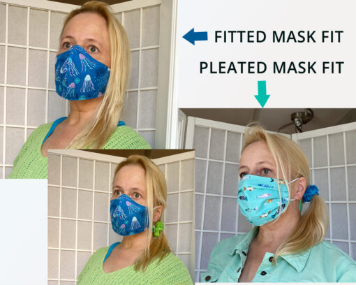 ocean fabric face mask fit