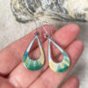 oval hoop enamel earrings