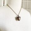 electroformed copper acorn necklace