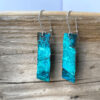 copper patina rectangle earrings